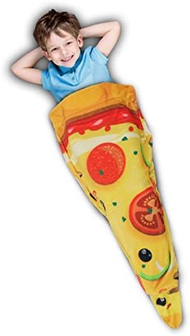 All New Super Soft Fleece Cuddle Throw Tail 21" x 44" by Comfy Tails (21" x 44", Pizza Slice)