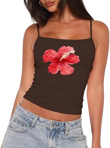 SOLY HUX Women's Summer Floral Camisole Tops Spaghetti Strap