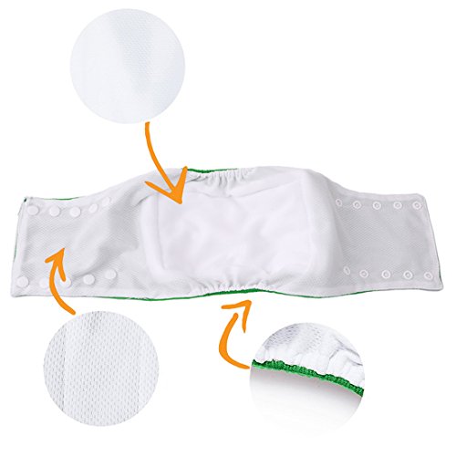 EH-LIFE 3pcs Male Dog Belly Bands,Washable Dog Diapers,Durable Comfortable Stylish Dog Wraps - Thumbnail 7