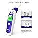 Digital Forehead Ear Thermometer for Adults and Baby, NURSAL Touchless Thermometer for Home with Fever Alarm, Infrared Thermometer with Data Memory, Battery Included