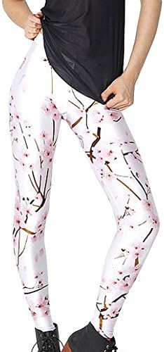 FEOYA Women's Sexy Leggings Pattern Printed Pants Slimming Stretch Tights