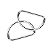 Shappy 100 Pieces Metal D Ring Non Welded Nickel Plated Loop Ring for Buckle Straps Bags Belt