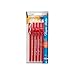 Paper Mate Erasermate Stick Medium Tip Ballpoint Pens, 5 Red Ink Pens
