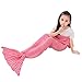 Roluck Mermaid Tail Blanket Handmade Warm Keeper Autumn Winter Blanket for Girls (Pink)