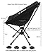 MARCHWAY Ultralight Folding Camping Chair with Large Feet, Portable Compact for Outdoor Camp, Travel, Beach, Picnic, Festival, Hiking, Lightweight Backpacking (Black-New)thumb 1