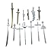 Hk17 Mixed Sword Charms Antique Bronze Tone Pendant