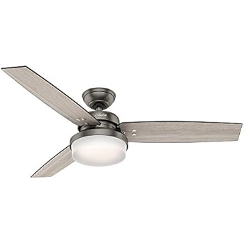 Hunter Indoor Ceiling Fan With Led Light And Remote Control