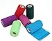 Elasti-Wrap 4 Inch Breathable, Self-Adherent, Self Adhesive Cohesive Bandage Vet Wrap Assorted Colors (6, 12, 18 & 24 Packs) (6 Rolls)