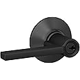Schlage F51 V LAT 622 Latitude Door Lever, Keyed Entry Lock, Matte Black