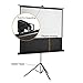 Excelvan Projector Screen with Stand, Indoor Outdoor Portable 100 Inch Diagonal HD 16:9 Projection Screen Adjustable Strong Tripod Base Legs Wrinkle-Free Design Includes Carry Bag