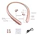 Bluetooth Headphones， Working Time Wireless Magnetic Neckband Earphones Noise Cancelling Earbuds with Mic Compatible with Any Bluetooth (10 Hours Play Time, IPX5 Sweatproof (Rose Gold)