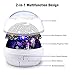Ocean World/Star Moon 2-in-1 Multi-Function LED Projector Lamp, 360° Rotation Night Lights with 8 Colors Mode, Perfect for Baby, Kids and Children Gift White