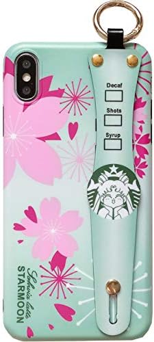 Ultra Slim Soft TPU Case Japanese Catoon Manga Kawaii Cute Lovely Fancy Chic Adorable Kids Teens Girls Daughter (Sakura Sailor Moon with Strap Stand, for Apple iPhone 11 Pro)