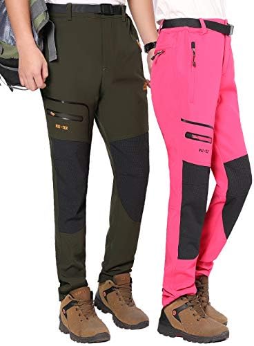 Herren Wanderhose Wasserdicht | Gefütterte Softshell Winterhose | Für Ski & Outdoor