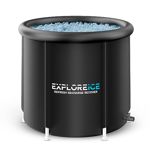 Portable Inflatable Ice Bath Tub – 116 Gallon Cold Plunge, Extra Large 90cm X 90cm X 80cm, With Cover, Inflator, And Storage Bag, For Athletes And Recovery