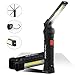 GoodFair AMOCHY Work Light, OUMAX WL02 Rechargeable Magnetic Slim Bar Folding LED Work Light with Head Swivel 360º,Flashlight, Magnetic Base and Hook Up - Black