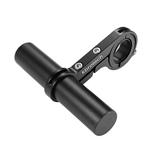 Kbrotech Bike Handlebar Extender Double Handlebar Extension Carbon Fiber Mount Holder with Aluminum Alloy Bracket Space Saver (Alloy Sblack)