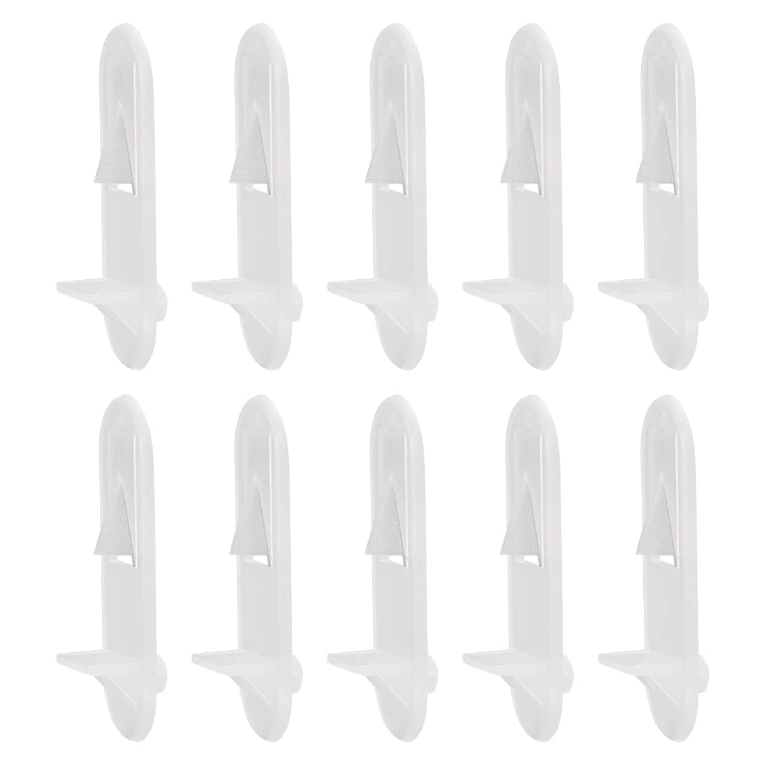 sourcing map Plastic Shelf Support Pegs 20pcs 7mm Locking Shelf Pins, Cabinet Shelf Clips, Shelf Bracket Peg, for Kitchen Furniture Book Shelves Supplies, Clear