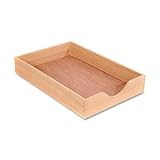 Advantus Hardwood Stackable Desk Tray, Legal Sized, 16.25 x 10.75 x 2.75 Inches, Oak Finish (CW07221)
