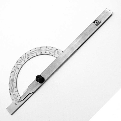 Precision steel protractor 6 inch head diameter