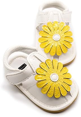 Cheeru Baby Girls Shoes Non-Slip Summer Sun Flower Toddler Sandal for Baby First Walker (12cm(6-12months))