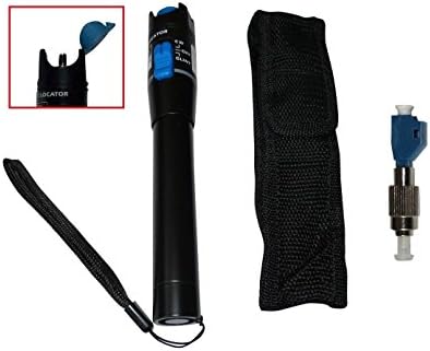 Visual Fault Locator Fiber Optic Optical Cable Tester Meter Detector (25mW VFL+FC-LC)