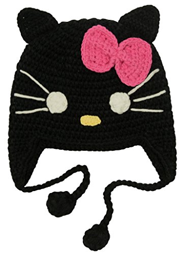 Girls' Crochet Hello Kitty Beanie Hat 