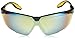 UVEX by Honeywell S3523 Genesis X2 Safety Eyewear, Black and Yellow Frame, Gold Mirror Ultra-Dura Hardcoat Lens