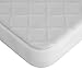 Bow-Tiger Quilted Bamboo Waterproof Crib Mattress Protector - White