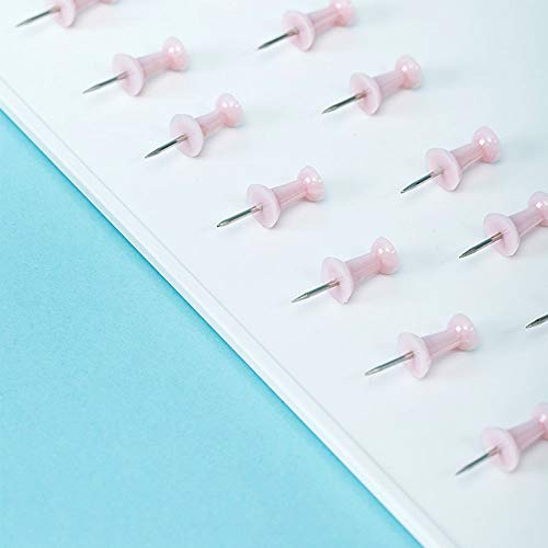 72 Pcs Office Supplies Kits,Including 22 Binder Clips/30 Paperclips/20 Push Pins Thumb Tacks,School Desk Accessories Organizer with Box for Office,School and Home Supplies Pink