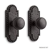 Signature Hardware 444863 Marconi Solid Bronze Passage Door Knob Set with 2-3/4