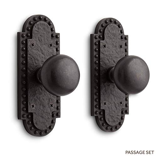 Signature Hardware 444863 Marconi Solid Bronze Passage Door Knob Set with 2-3/4