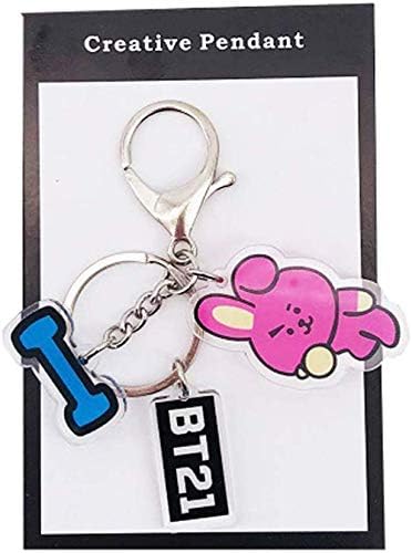 GOTH Perhk Kpop BTS Keychain BLAKCPINK EXO TWICE SEVENTEEN GOT7 Keychain Bag Pendant Keyring with Metal Clip