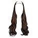 REECHO 24″ Long Curly Wavy Half Wig U-Shape 7 Clips for Women Dark Choclate Brownthumb 2