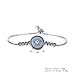 Evil Eye Cubic Zirconia Crystal Chain Bracelet Expandable Wire Bangle Bracelet for Gift