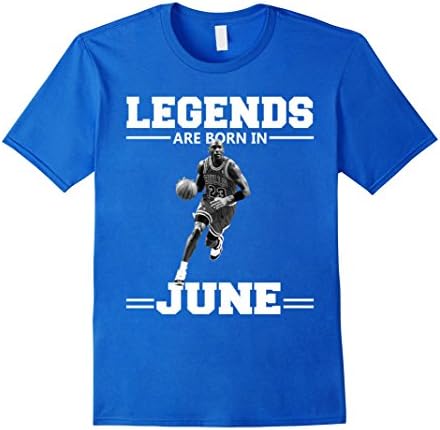 Mens Michael Shirt Jordan Legends Are Born in June Large Royal Blue