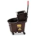 Rubbermaid Commercial Products WaveBrake 2.0 35 QT Side-Press Mop Bucket and Wringer, Brown (FG758088BRN)