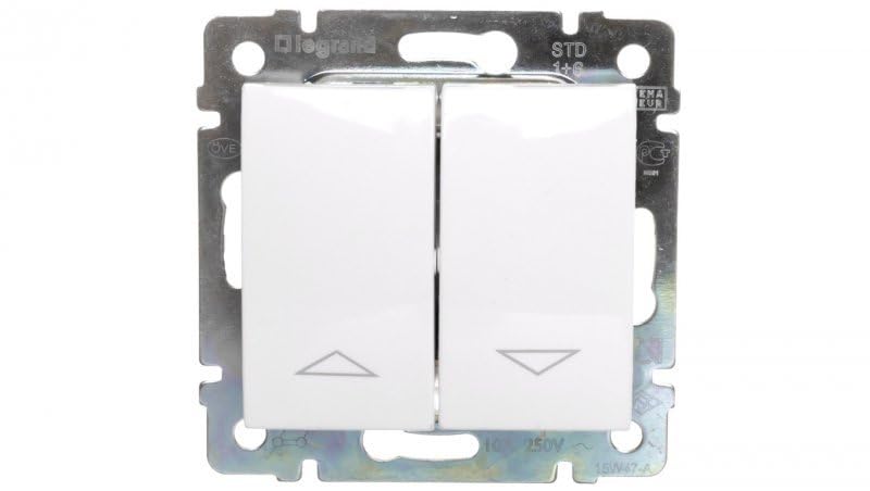 Legrand Valena - Double Push Button Blind Valena White