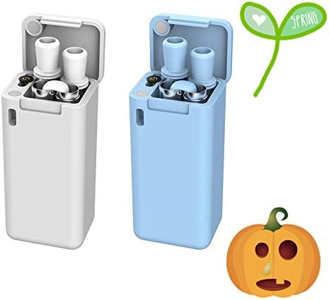 Sophia Reusable straws Turtles straw Metal Straws Stainless Steel Straws With Halloween jewelry gift best # 2 Pack (White/Blue)