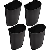 VOSAREA 4pcs Hanging Cup Holder Portable Hanging Buckets Utility Rolling Cart Accessories for Office Kitchen Flower Pots Makeup Pencil Holder Desktop Cleaning Trash Can (4.72X4.60X2.75in)