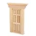 12th Doll House Miniature DIY Front Exterior Wooden Door 6-Panel