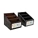 Top Grade Vintage Retro Flower PU Leather Desktop Storage Office Desktop Organizer Remote Control Holder