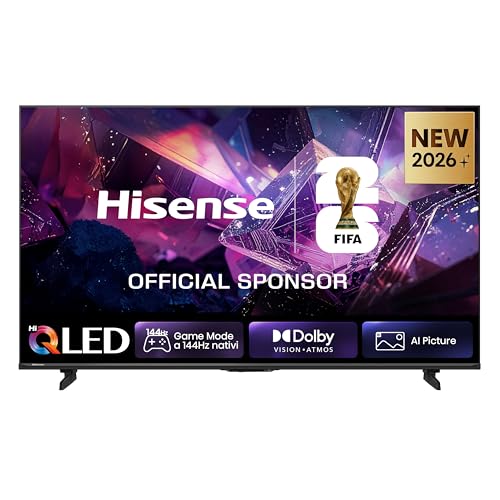Smart TV QLED 144Hz 55" 4K 55E7S PRO, Audio Dolby Atmos, VIDAA OS con 1000+ APP, Dolby Vision IQ, HDR 10+, Native 144Hz Game Mode, AirPlay2, Alexa Built-in, lativù 4K