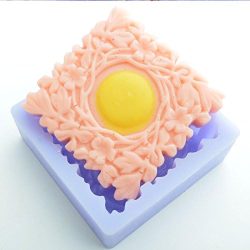 Soap Molds Silicone Soap Molds Silicone Molds for Soap Making Square Ivy Mold 2.8oz 80g