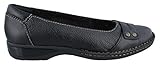 Clarks Women's Pegg Abbie Flat, Black Leather, 7 M US