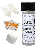 100% TCA Skin Peel Kit - Trichloroacetic Acid (ACS), TATTOO Remover, Age Spots, Acne Scars, Warts, Mole & Skin Tags (Dram / 4 ml)