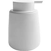 TOOZFO Soap Dispenser Ceramic with Easy-to-Press Pump Hand Lotion Liquid Dispenser for Shampoo Bathroom Kitchen 12 oz White