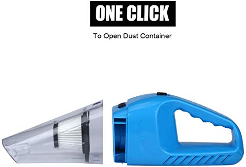 12v Handheld High Power Car Vacuum Cleaner, Carpet Cleaner for Car 120W 4000pa with Cigarette Plug Cleaning Pet Hair, Soot, Bread Crumbs and etc - Blue