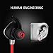 Sport Bluetooth Headphones, Bodecin Wireless Smart Rechareable Waterproof High Grain Earbuds/Earphones Support Smart Bluetooth V4.1 Build in Mic with Ear Hook for Gym/Outdoors/Running(Red-I)