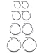 Jstyle Jewelry 3-4 Pairs Women's Cute Small Hoop Earrings Stainless Steel